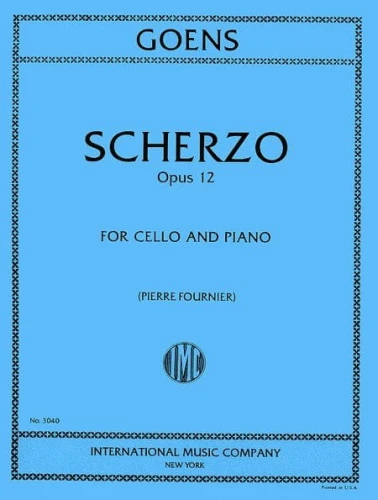 Daniel van Goens: Scherzo op. 12 for Cello and Piano - nuty na wiolonczelę i fortepian