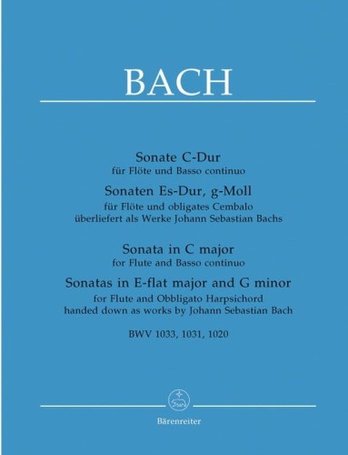 Jan Sebastian Bach - Sonata fletowa C-dur BWV 1033, Sonata fletowa Es-dur BWV 1031, Sonata fletowa g-moll BWV 1020 - Alfred Dürr