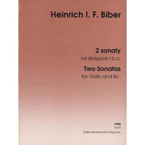 Dwie sonaty na skrzypce i fortepian - nuty na skrzypce - Heinrich Ignaz Biber
