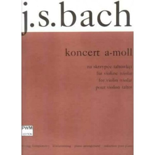 Jan Sebastian Bach: Koncert a-moll na skrzypce lub altówkę, orkiestrę i basso continuo - nuty na skrzypce