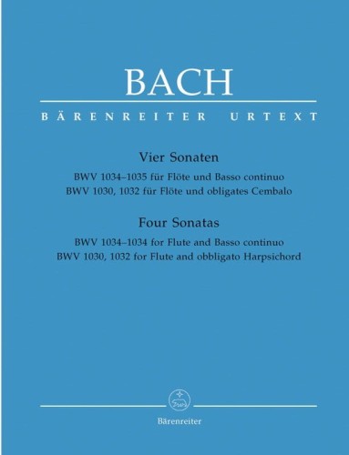 Jan Sebastian Bach - Sonata fletowa e-moll BWV 1034, Sonata fletowa E-dur BWV 1035, Sonata fletowa h-moll BWV 1030, Sonata fletowa A-dur BWV 1032 - Hans-Peter Schmitz, Ulrich Leisinger