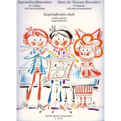 Duets for Descant Recorders for Beginners - Malina János - duety na flety proste dla początkujących z fortepianem