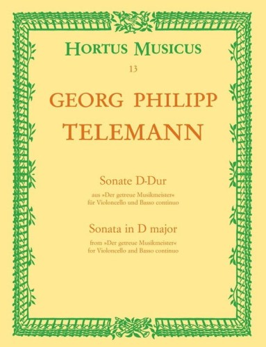 Georg Philipp Telemann - Sonata in D major from 'Der getreue Musikmeiseter' - sonata D-dur na wiolonczelę i basso continuo