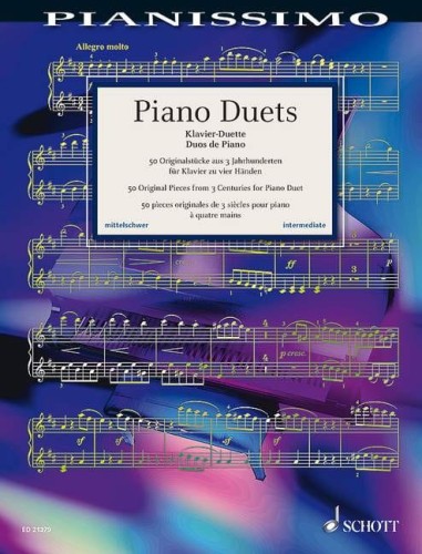 Pianissimo: Piano Duets - 50 Original Pieces from 3 Centuries - nuty na fortepian na cztery ręce