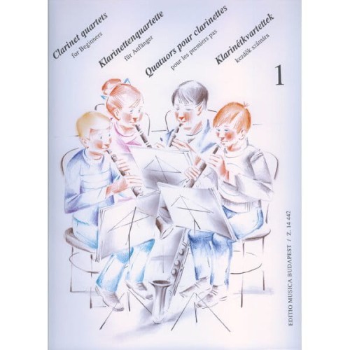 Clarinet Quartets for Beginners 1 - Perényi Éva, Perényi Péter, Fricsovszky Ottó - kwartety klarnetowe dla początkujących