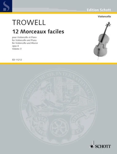 Arnold Trowell: 12 Morceaux Faciles op. 4 volume 3 - nuty na wiolonczelę z fortepianem