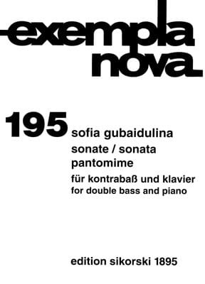Sofia Gubaidulina: Sonata / Pantomime for double bass and piano - nuty na kontrabas z fortepianem
