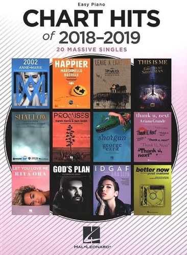 Chart Hits Of 2018-2019 (Easy Piano) - nuty w łatwym układzie na fortepian, słowa i akordy gitarowe