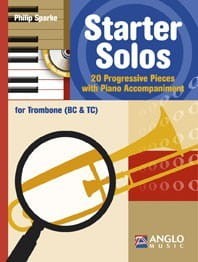 Philip Sparke - Starter Solos for Trombone - 20 Progressive pieces with Piano Accompaniment (+ płyta CD) - nuty w kluczu basowym i wiolinowym na puzon z fortepianem