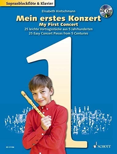 My First Concert - Peter Mohrs - 25 łatwych utworów koncertowych z 5 wieków na flet prosty z fortepianem (+ płyta CD)
