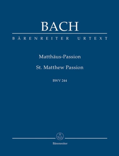 Jan Sebastian Bach: St. Matthew Passion BWV 244 - Pasja wg św. Mateusza - nuty na chór i orkiestrę - partytura studyjna