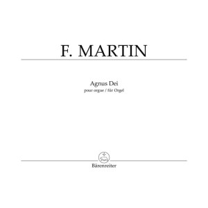 Frank Martin: Agnus Dei pour orgue - nuty na organy