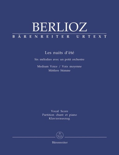 Gerard Belrioz: Les nuits d’ete - Six melodies avec un petit orchestre op. 7 Hol. 81B pour voix moyenne - Sześć pieśni na głos średni - nuty na głos solo i fortepian