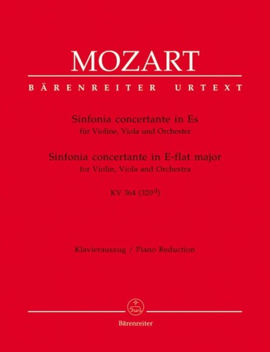 Wolfgang Amadeus Mozart: Sinfonia concertante for Violin, Viola and Orchestra in E-flat major KV 364 (320d) - Symfonia koncertująca Es-Dur - nuty na skrzypce, altówkę i fortepian