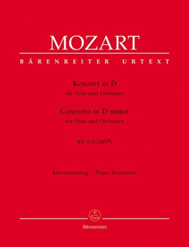 Wolfgang Amadeus Mozart: Concerto for Flute and Orchestra in D major KV 314 (285d) - II Koncert fletowy D-Dur - nuty na flet poprzeczny i fortepian