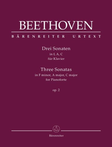 Ludwig van Beethoven: Three Sonatas for Piano op. 2 - Trzy sonaty fortepianowe nr 1 f-moll, nr 2 A-Dur i nr 3 C-Dur