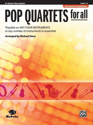 Pop Quartets for All: Clarinet, Bass Clarinet - nuty kwartet instrumentalny: klarnet, klarnet basowy - Michael Story