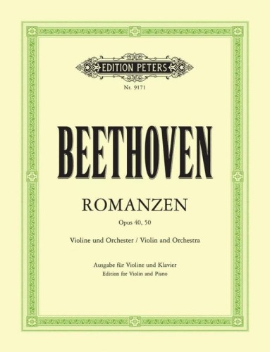 Ludwig van Beethoven: Romanzen fur Violine und Orchester G-Dur op. 40, F-Dur op. 50 - Romances for Violin and Orchestra - nuty na skrzypce z fortepianem - Manfred Fechner, Igor Oistrakh