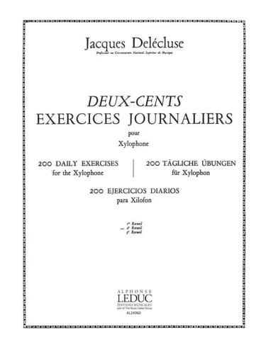 Jacques Delécluse: Deux-Cents Exercices Journaliers pour Xylophone Volume 2 - 200 codziennych ćwiczeń na ksylofon zeszyt 2