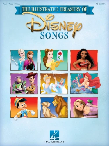 The Illustrated Treasury Of Disney Songs (PVG) - nuty na fortepian, melodia, akordy gitarowe i słowa