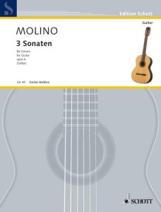Francesco Molino: 3 Sonaten op. 6 fur Gitarre - nuty na gitarę klasyczną