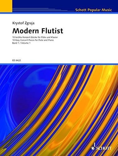 Krzysztof Zgraja: Modern Flutist 1 - 10 łatwych utworów koncertowych - nuty na flet poprzeczny i fortepian