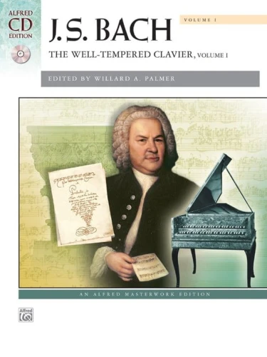Jan Sebastian Bach, Willard Palmer: The Well-Tempered Clavier Volume I (+ płyta CD) - 24 preludia i fugi Bacha na fortepian