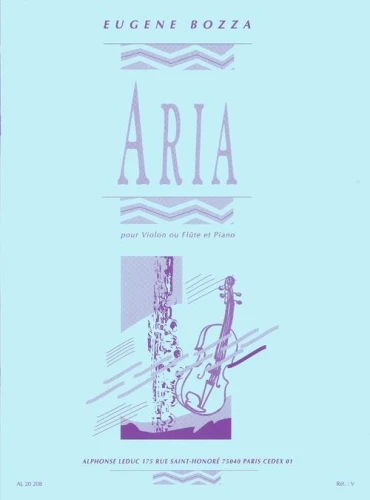 Eugene Bozza: Aria pour Violin ou Flute et Piano - nuty na flet poprzeczny i fortepian