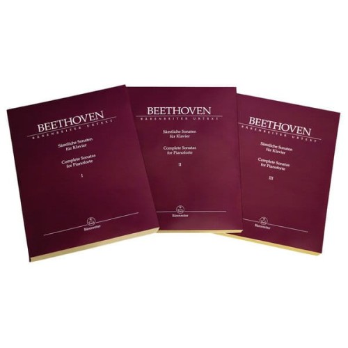 Ludwig van Beethoven: Complete Sonatas for Pianoforte 1-3 - Samtliche Sonaten fur Klavier I-III - zestaw 3 tomów sonat fortepianowych Beethovena