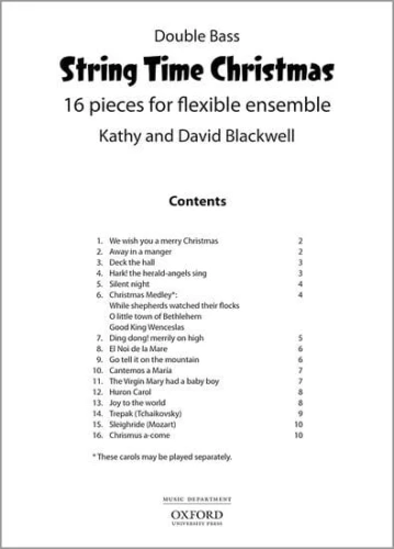 String Time Christmas Double Bass - kolędy i pastorałki na zespół smyczkowy - partia kontrabasu - David Blackwell, Kathy Blackwe