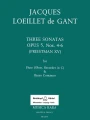 Jacques Loeillet: Six Sonatas op. 5 for Flute and Basso continuo Volume 2 - Trzy sonaty nr 4-6 - nuty na flet poprzeczny lub obój lub flet prosty lub skrzypce i fortepian