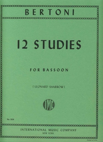 Umberto Bertoni: 12 Studies for Bassoon - nuty na fagot