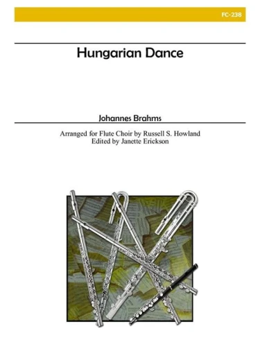 Johannes Brahms: Hungarian Dance for Flute Choir - nuty na kwinet fletowy
