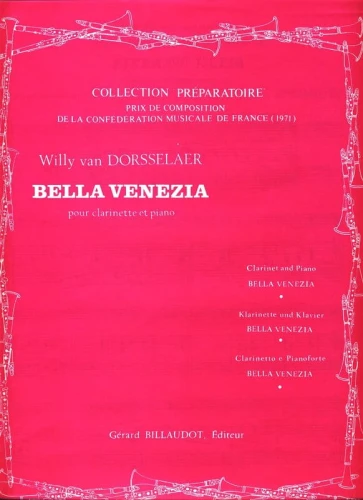 Willy van Dorsselaer: Bella Venezia pour Clarinette et piano - nuty na klarnet i fortepian