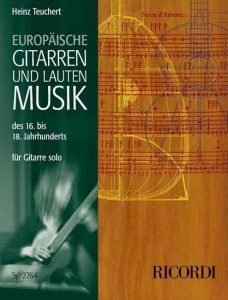 Europaische Gitarren- und Lautenmusik fur Guitarre des 16. bis 18. Jahrhunderts - Heinz Teuchert - nuty na gitarę klasyczną