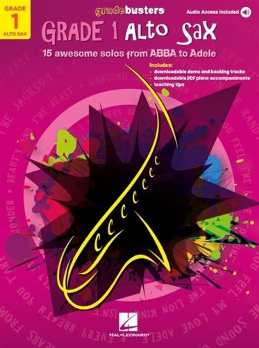 Gradebusters: Grade 1 Alto Saxophone - 15 awesome solos from ABBA to Adele (+ audio online) - nuty na saksofon altowy z fortepianem