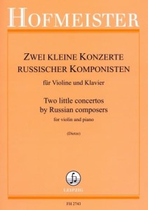 Zwei kleine Konzerte russischer Komponisten fur Violine und Klavier - Bakłanowa, Komarowski - nuty na skrzypce i fortepian - Anatoli Komarowski