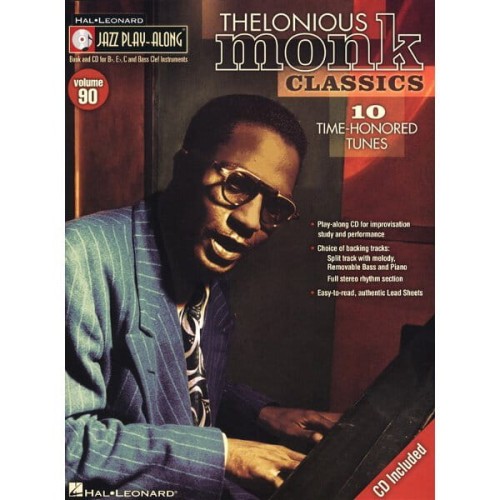 Thelonious Monk Classics - Jazz Play-Along Volume 90 - nuty na instrumenty C, Bb, Eb (+ płyta CD)