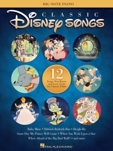 Classic Disney Songs - Big Note Piano - nuty na pianino dla dzieci