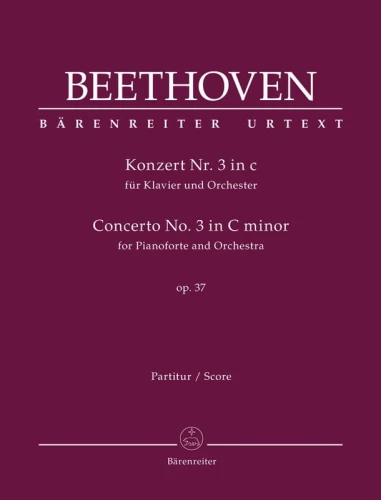Ludwig van Beethoven: Concerto No. 3 in C minor for Pianoforte and Orchestra op. 37 - III koncert fortepianowy c-moll Beethovena - nuty na fortepian i orkiestrę - partytura