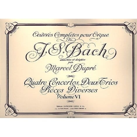 Johann Sebastian Bach - Oeuvres Completes Pour Orgue Volume 6 - utwory organowe Jana Sebastiana Bacha - opracowanie Marcel Dupre