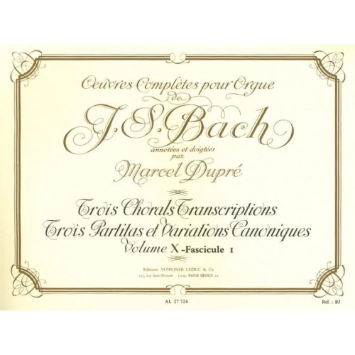 Johann Sebastian Bach: Oeuvres Completes Pour Orgue Volume 10.1 - utwory organowe Jana Sebastiana Bacha - Marcel Dupre