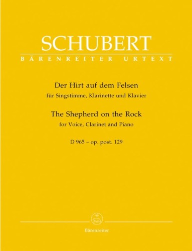 Franz Schubert: Der Hirt auf dem Felsen - The Shepherd on the Rock - Pasterz na skale D965 op. post. 129 - nuty na sopran, klarnet i fortepian