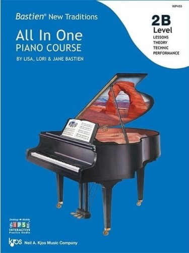 Bastien New Traditions: All In One Piano Course - Level 2B - szkoła gry na pianinie