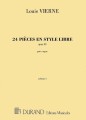 Louis Vierne: 24 Pieces en Style Libre op. 31 pour Orgue ou Harmonium - Volume 1 (1-12) - nuty na organy