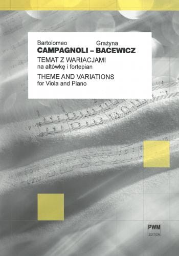 Bartolomeo Campagnoli, Grażyna Bacewicz: Temat z wariacjami w transkrypcji na altówkę i fortepian - nuty na altówkę