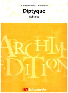 Rob Ares (Andre Waignein): Diptyque for sax or flute or clarinet with piano - nuty na saksofon lub flet lub klarnet z fortepianem