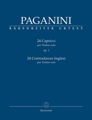 Niccolo Paganini: 24 Capricci op. 1 / 24 Contradanze Inglesi per violino solo - 24 kaprysy i 24 kontredanse angielskie - nuty na skrzypce