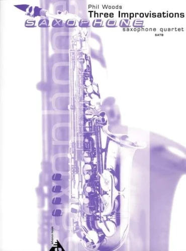 Phil Woods: Three Improvisations for Saxophone Quartet SATB - nuty na kwartet saksofonowy