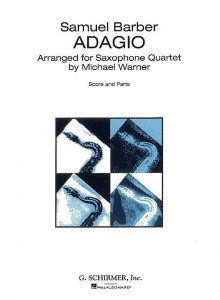 Samuel Barber: Adagio for Strings arranged for Saxophone Quartet by Michael Warner - nuty na kwartet saksofonowy